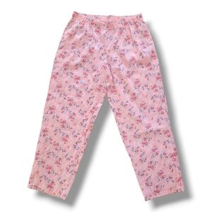 Hanes Pink Floral Pajama Pants. Size M